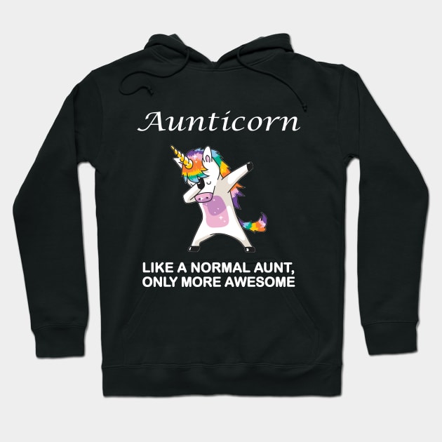 Dabbing Unicorn Gift For Aunt Auntie Aunticorn Hoodie by CoApparel